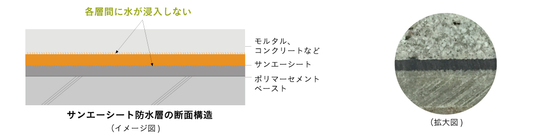 サンエーシートの断面構造